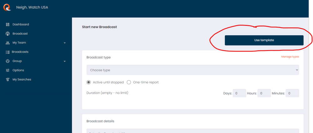 use broadcast templates
